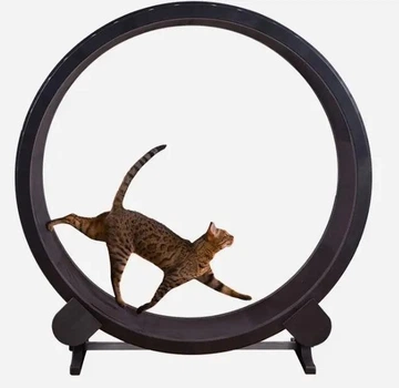 Беговое колесо для котов CutePet R01 XXL для средних и крупных пород кошек Цвет Черный