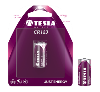 Батарейка Tesla CR123 CR17345 / 3V / BLISTER FOIL 1 шт.