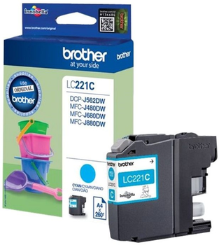 Tusz Brother LC221C Cyan (4977766747325)