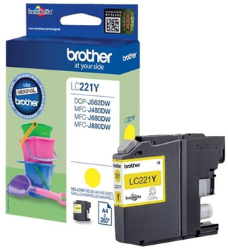 Tusz Brother LC221Y Yellow (4977766747349)