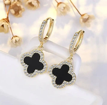Сережки в стилі Ван Кліф, Конюшина.стиль Van Cleef