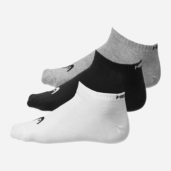Набір чоловічих шкарпеток коротких бавовняних HEAD All Sports Training Sneaker 3P 701229018-004 39-42 3 пари Сірий/Білий/Чорний (8720245771054)