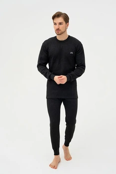 Термокомплект: лонгслів та кальсони LUX Cott's Wool 50(L) Меланжевий (88715)