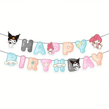 Гірлянда Паперова Happy Birthday Kuromi Куромі