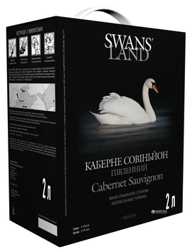 Вино Swans Land Каберне Совіньйон південний червоне напівсолодке 2 л 9-12% (4820179621242)