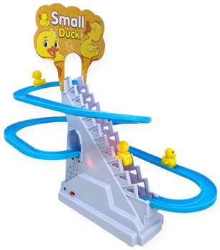 Утята спускаются с горки SmallDuck утки электрическая игрушка трек с утками уточками и звуковыми эффектами