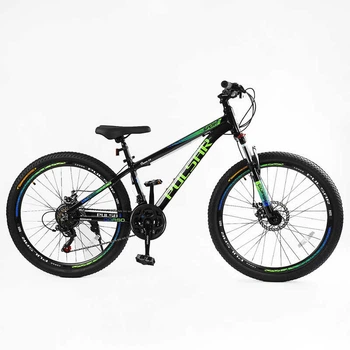 Велосипед Спортивный 26 дюймов Corso PULSAR PL-407 оборудование Shimano алюминиевая рама 13 дюймов 21 скорость. Multicolor (164801)
