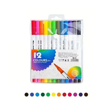 Маркер-ручка двостороння "Rainbow" 12кол Stenson WW01701ST