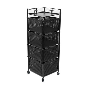 Етажерка на колесах "Cube" 4яр 27*27*77см Stenson R93519-BK/R100112-BL