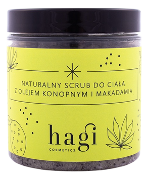 Scrub do ciała Hagi naturalny z olejem konopnym i makadamia 300 g (5906874158449)