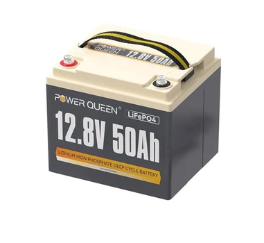 Аккумуляторная батарея LiFePO4 Power Queen 12V 50Ah H-190, 640Wh, BMS 50A