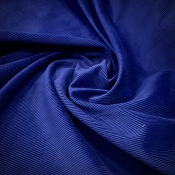 Ткань вельвет синий пог. м.