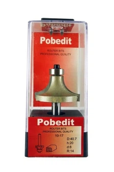 Фреза кромкова калювальна Pobedit 1017 D40.7 d8 L55 h20 R14