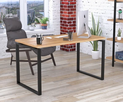 Письменный стол Loft design Q-135-36 Black Дуб Крафт золотой