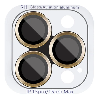Защитное стекло Metal Classic на камеру (в упак.) для Apple iPhone 16 Pro (6.3") / 16 Pro Max (6.9") Золотой / Gold