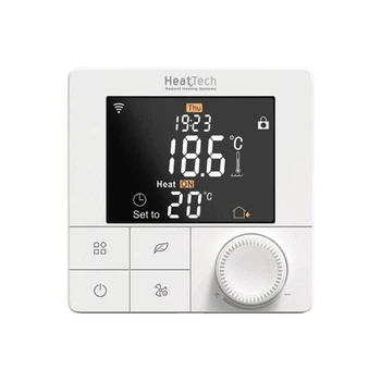 WiFi терморегулятор для теплого пола HeatTech HTW120-240 сенсорный программируемый Белый