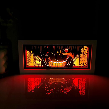 Светильник ночник 3D Токийский гуль Кен Канеки Tokyo Ghoul Ken Kaneki 20 см NL3D TG KK