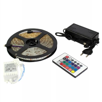 Гирлянда-лента SMD5050-RGB 5м разноцветная прозрачная