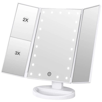 Зеркало книжка Superstar Magnifying Mirror 3x 2x LED 22 светодиода до 180°
