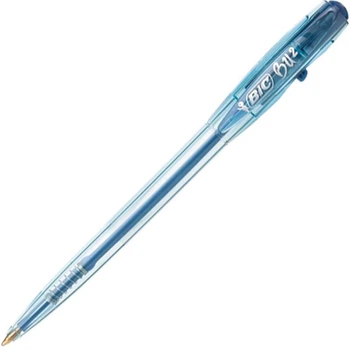 Ручка кулькова BIC автоматична BU2 ВІС 1,0 мм чорна, корпус прозорий пластик