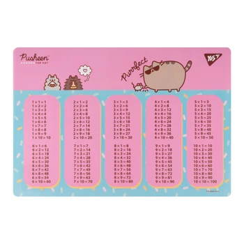 Подложка настольная 42 x 29см Yes таблица умножения Pusheen Purrfect