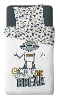 Pościel dla dzieci Today Kool Dwustronna Robot 140 x 200 cm (3574641079390) 