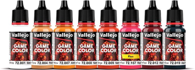 Набір акрилових фарб Vallejo Game Color 72.196 Fire Dragons 8 шт x 18 мл (8429551721967)