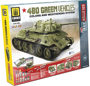 Zestaw Ammo Solution Box Mini Green Vehicles Colors and Weathering System (8432074079002)