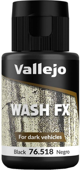 Farba Vallejo Wash FX 76.518 35 ml Black (8429551765183)