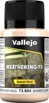 Farba akrylowa Vallejo Weathering FX Splash Mud 73.804 40 ml Light Brow (8429551738040)