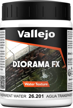 Pasta Vallejo Diorama FX Water Textures 26.201 200 ml Transparent Water (8429551262019)