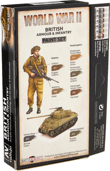 Набір акрилових фарб Vallejo Model Color 70.204 WWII British Armour & Infantry 6 шт x 18 мл (8429551702041)