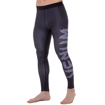 Компрессионные штаны леггинсы тайтсы VNM CK31 (полиэстер, эластан, 2XL, черный-серый)