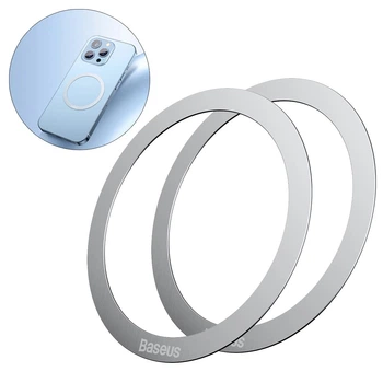 Магнітне кільце MagSafe для iPhone Baseus Halo Series Magnetic Ring (2 шт). Silver