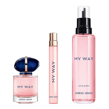 Zestaw damski Giorgio Armani My Way Wkład wymienny Woda perfumowana 100 ml + Woda perfumowana 30 ml + Miniaturka Woda perfumowana 10 ml (3614274337006)