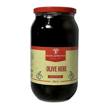 Маслини Buoni Appetito чорні без кісточки olive nere denocciolate, 1062 мл
