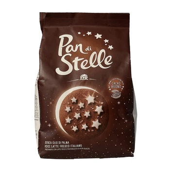 Печенье Pan di Stelle шоколадное со свежим молоком, 350 г