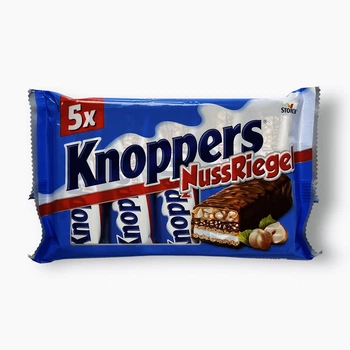 Батончики шоколадные Storck с фундуком в черном шоколаде knoppers nussriegel dark, 5×40 г