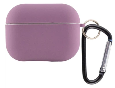 Силиконовый чехол Nik с карабином для AirPods 4 / lilac pride