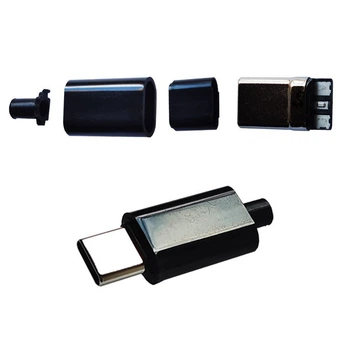 USB Type-C папа (male), 3pin, 5A коннектор / штекер / вилка, черный