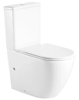 Унітаз-компакт з сидінням Soft Close Slim Duroplast Mixxus Premium Ellipse-0402-R 660x390x855mm система змиву RIMLESS (MP6468)