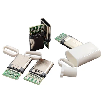 USB Type-C папа (male), коннектор / штекер / вилка, белый