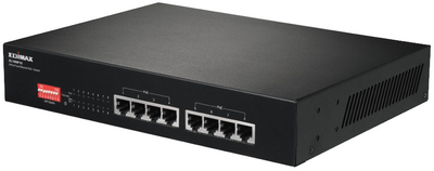 Комутатор Edimax Gigabit Ethernet 8 Ports Long Range PoE+ Switch with DIP Switch Black (ES-1008P V2)