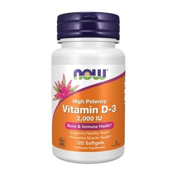 Витамин Д3, Vitamin D-3 Now Foods 2000 МО 120 капсул
