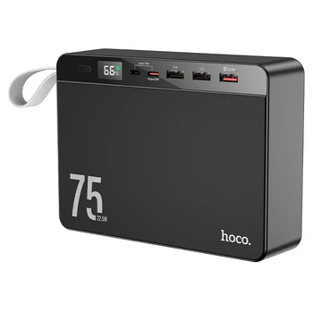 Повербанк для телефону Power Bank HOCO Overlord J94 75000 мАг умб для планшета портативний зарядний пристрій для смартфона павербанк із швидкою зарядкою 3xUSB Type-C Чорний