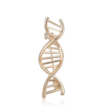Брошь унисекс BROCHE бижутерия Медицина Анатомия ДНК золотистая BRBF111620