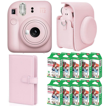 Подарочный набор Fujifilm Instax Mini 12 Blossom Pink: Камера + Чехол + Фотоальбом на 108 фото + Фотопленка 100 шт + Подарочная упаковка