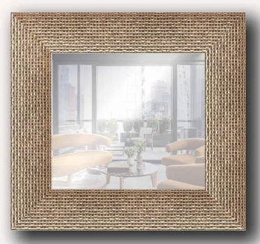 Зеркало настенное в раме Factura Gold cube 53х50.5 см золотое