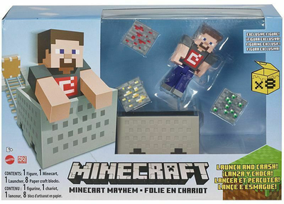 Ігровий набір Mattel Minecraft Explosive Wagon Steve (0887961929430)