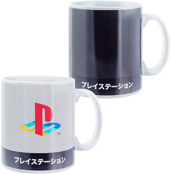 Filiżanka ceramiczna Paladone PlayStation zmieniająca kolor 550 ml (5055964778262)